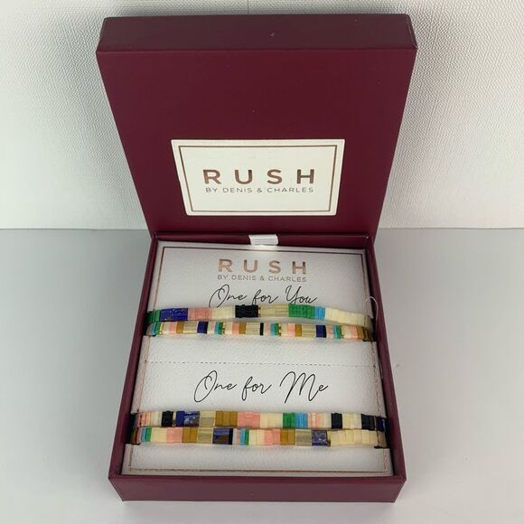 New Rush by Denis & Charles One For You One For Me 4 Bracelet Stone Friendship - Picture 1 of 5